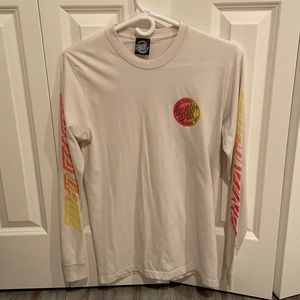 Santa Cruz white long sleeve graphic t-shirt
